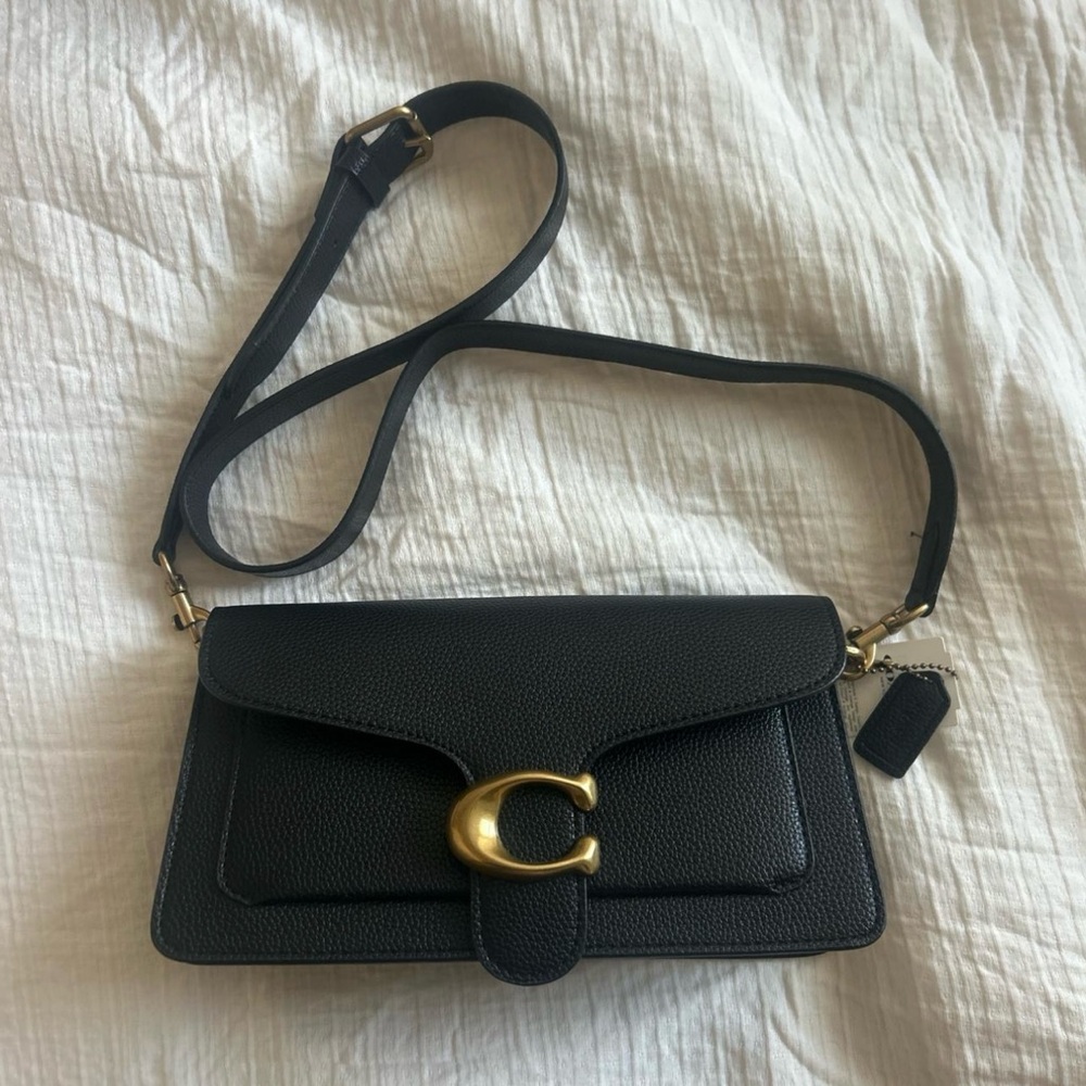 Coach tabby 26 Black Leather Crossbody Bag